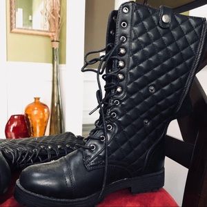 Leather Combat Boots